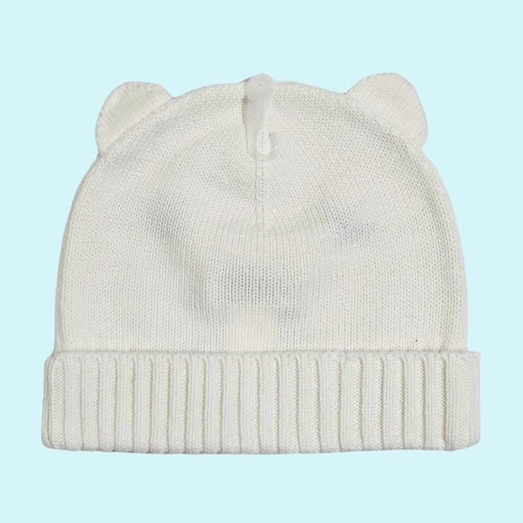 Kate Spade Hat Beanie French Cream Wool Blend Polar Bear Cottagecore Christmas - Picture 2 of 3